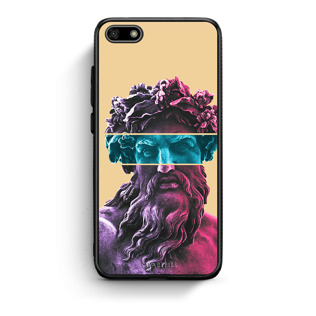 Huawei Y5 2018 Zeus Art Θήκη Αγίου Βαλεντίνου από τη Smartfits με σχέδιο στο πίσω μέρος και μαύρο περίβλημα | Smartphone case with colorful back and black bezels by Smartfits