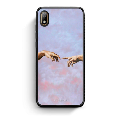 Huawei Y5 2019 Adam Hand θήκη από τη Smartfits με σχέδιο στο πίσω μέρος και μαύρο περίβλημα | Smartphone case with colorful back and black bezels by Smartfits