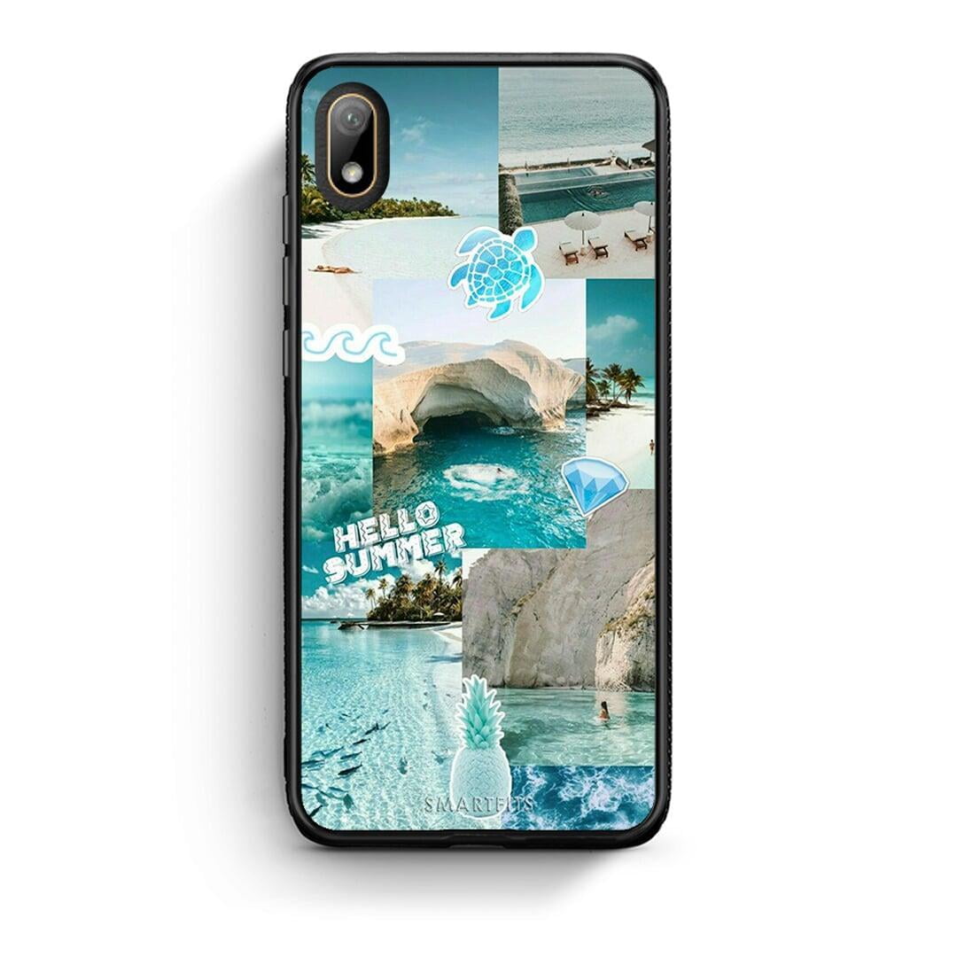 Huawei Y5 2019 Aesthetic Summer Θήκη από τη Smartfits με σχέδιο στο πίσω μέρος και μαύρο περίβλημα | Smartphone case with colorful back and black bezels by Smartfits