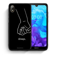 Thumbnail for Θήκη Αγίου Βαλεντίνου Huawei Y5 2019 Always & Forever 1 από τη Smartfits με σχέδιο στο πίσω μέρος και μαύρο περίβλημα | Huawei Y5 2019 Always & Forever 1 case with colorful back and black bezels