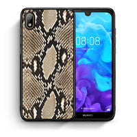 Thumbnail for Θήκη Huawei Y5 2019 Fashion Snake Animal από τη Smartfits με σχέδιο στο πίσω μέρος και μαύρο περίβλημα | Huawei Y5 2019 Fashion Snake Animal case with colorful back and black bezels