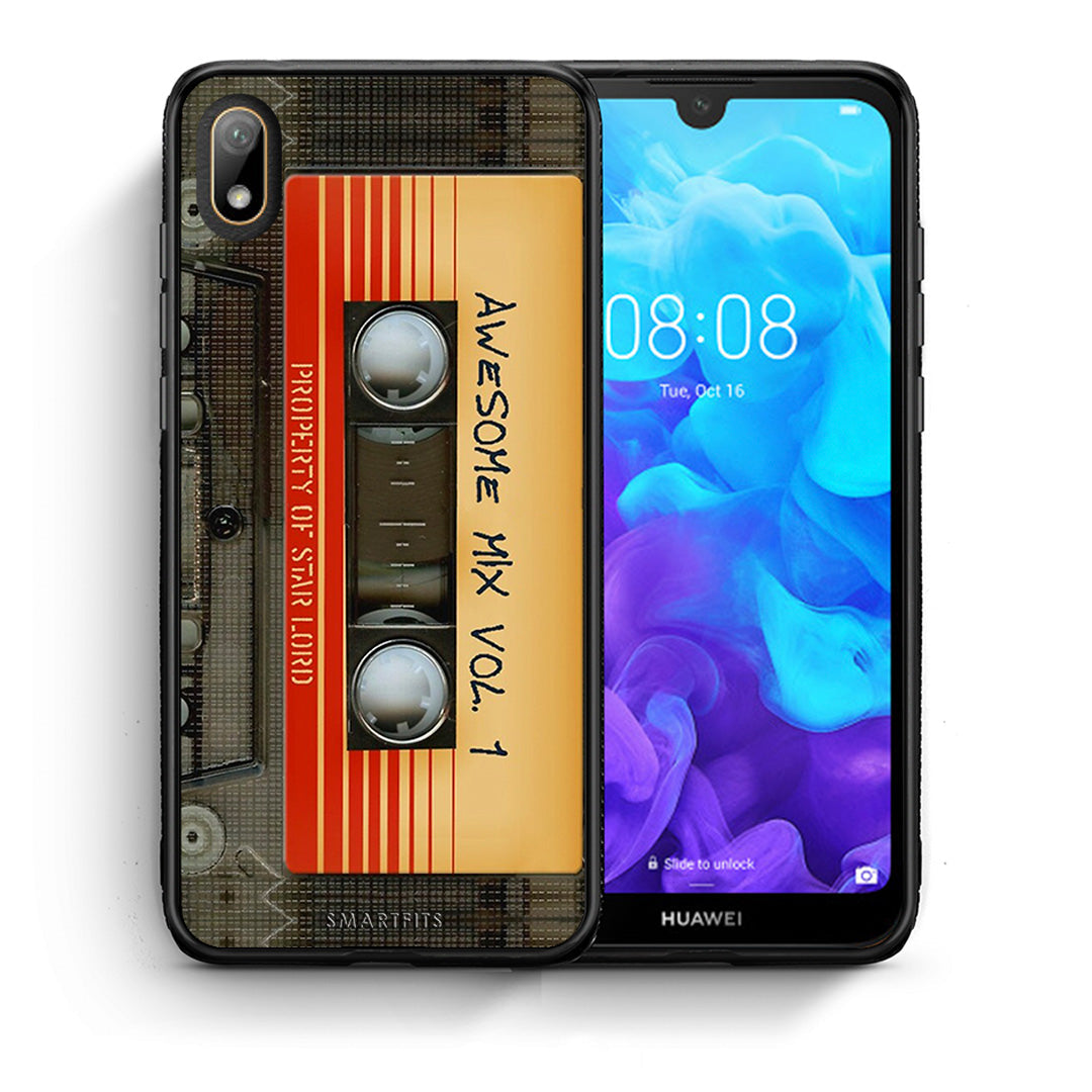 Θήκη Huawei Y5 2019 Awesome Mix από τη Smartfits με σχέδιο στο πίσω μέρος και μαύρο περίβλημα | Huawei Y5 2019 Awesome Mix case with colorful back and black bezels