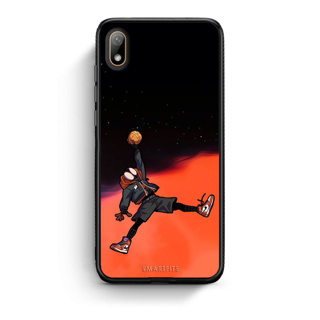 Huawei Y5 2019 Basketball Hero θήκη από τη Smartfits με σχέδιο στο πίσω μέρος και μαύρο περίβλημα | Smartphone case with colorful back and black bezels by Smartfits