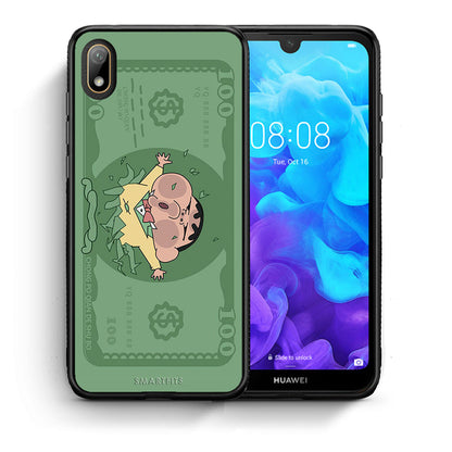 Θήκη Αγίου Βαλεντίνου Huawei Y5 2019 Big Money από τη Smartfits με σχέδιο στο πίσω μέρος και μαύρο περίβλημα | Huawei Y5 2019 Big Money case with colorful back and black bezels