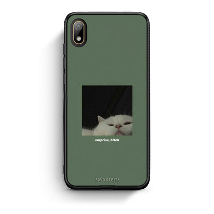 Huawei Y5 2019 Bitch Surprise θήκη από τη Smartfits με σχέδιο στο πίσω μέρος και μαύρο περίβλημα | Smartphone case with colorful back and black bezels by Smartfits