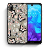 Thumbnail for Θήκη Huawei Y5 2019 Butterflies Boho από τη Smartfits με σχέδιο στο πίσω μέρος και μαύρο περίβλημα | Huawei Y5 2019 Butterflies Boho case with colorful back and black bezels