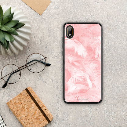 Boho Pink Feather - Huawei Y5 2019 θήκη