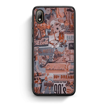 Huawei Y5 2019 Born In 90s θήκη από τη Smartfits με σχέδιο στο πίσω μέρος και μαύρο περίβλημα | Smartphone case with colorful back and black bezels by Smartfits