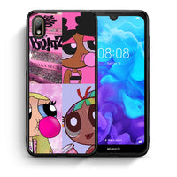 Thumbnail for Θήκη Αγίου Βαλεντίνου Huawei Y5 2019 Bubble Girls από τη Smartfits με σχέδιο στο πίσω μέρος και μαύρο περίβλημα | Huawei Y5 2019 Bubble Girls case with colorful back and black bezels