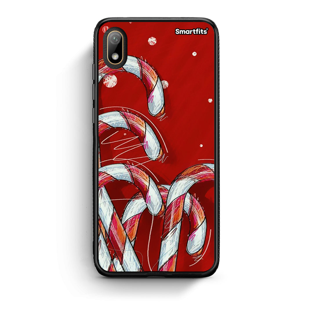 Huawei Y5 2019 Candy Cane θήκη από τη Smartfits με σχέδιο στο πίσω μέρος και μαύρο περίβλημα | Smartphone case with colorful back and black bezels by Smartfits