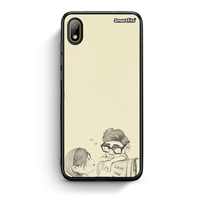 Huawei Y5 2019 Carl And Ellie θήκη από τη Smartfits με σχέδιο στο πίσω μέρος και μαύρο περίβλημα | Smartphone case with colorful back and black bezels by Smartfits
