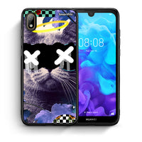 Thumbnail for Θήκη Huawei Y5 2019 Cat Collage από τη Smartfits με σχέδιο στο πίσω μέρος και μαύρο περίβλημα | Huawei Y5 2019 Cat Collage case with colorful back and black bezels