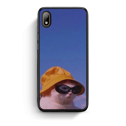 Huawei Y5 2019 Cat Diva θήκη από τη Smartfits με σχέδιο στο πίσω μέρος και μαύρο περίβλημα | Smartphone case with colorful back and black bezels by Smartfits