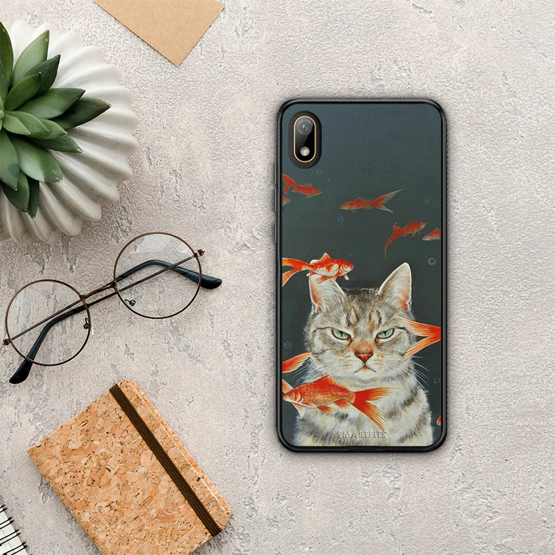 Cat Goldfish - Huawei Y5 2019 θήκη