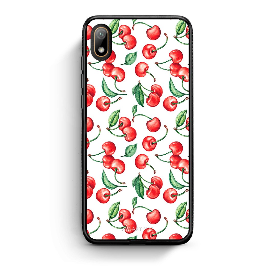 Huawei Y5 2019 Cherry Summer θήκη από τη Smartfits με σχέδιο στο πίσω μέρος και μαύρο περίβλημα | Smartphone case with colorful back and black bezels by Smartfits