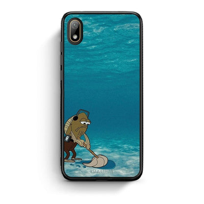 Huawei Y5 2019 Clean The Ocean Θήκη από τη Smartfits με σχέδιο στο πίσω μέρος και μαύρο περίβλημα | Smartphone case with colorful back and black bezels by Smartfits