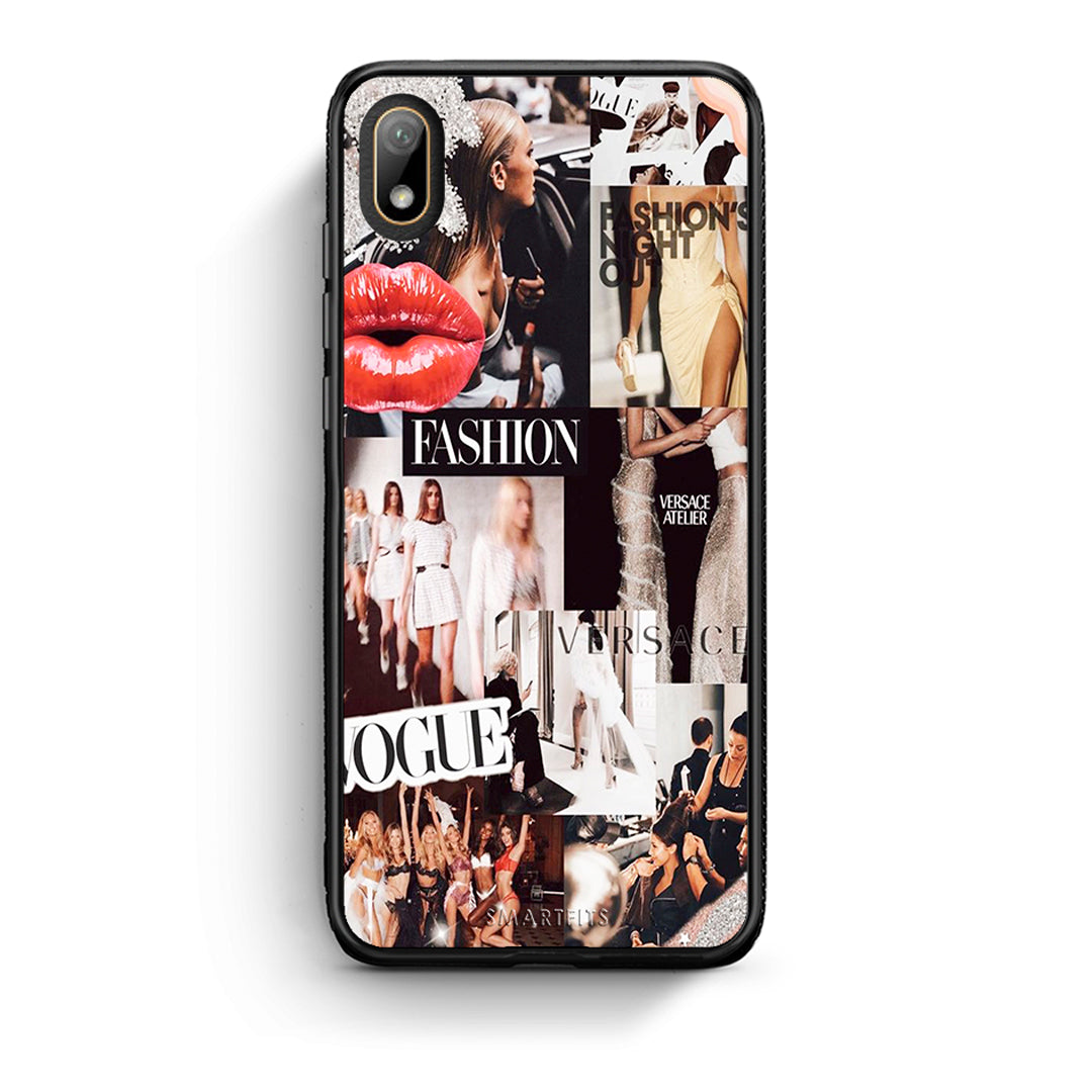 Huawei Y5 2019 Collage Fashion Θήκη Αγίου Βαλεντίνου από τη Smartfits με σχέδιο στο πίσω μέρος και μαύρο περίβλημα | Smartphone case with colorful back and black bezels by Smartfits
