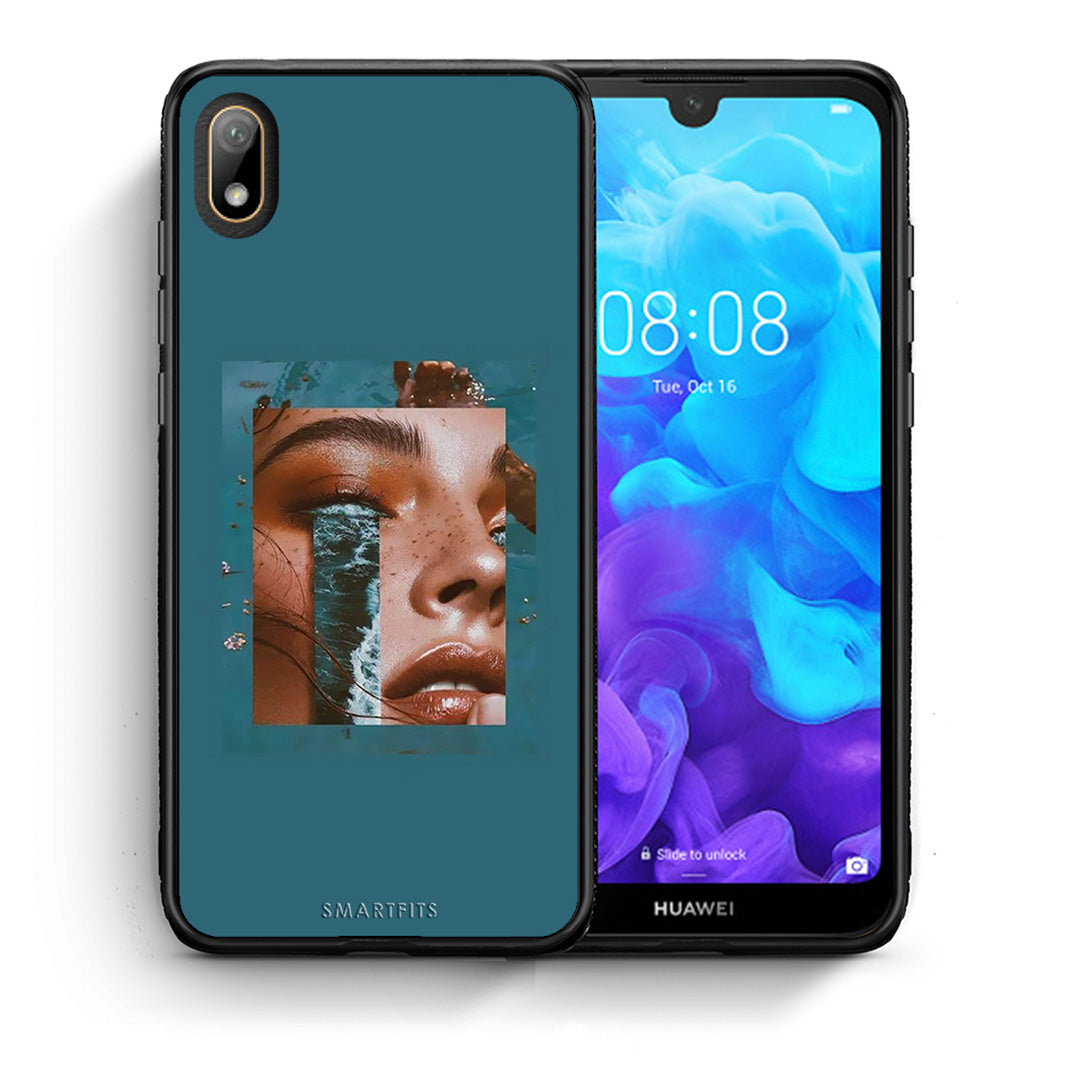 Θήκη Huawei Y5 2019 Cry An Ocean από τη Smartfits με σχέδιο στο πίσω μέρος και μαύρο περίβλημα | Huawei Y5 2019 Cry An Ocean case with colorful back and black bezels