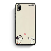 Thumbnail for Huawei Y5 2019 Dalmatians Love θήκη από τη Smartfits με σχέδιο στο πίσω μέρος και μαύρο περίβλημα | Smartphone case with colorful back and black bezels by Smartfits