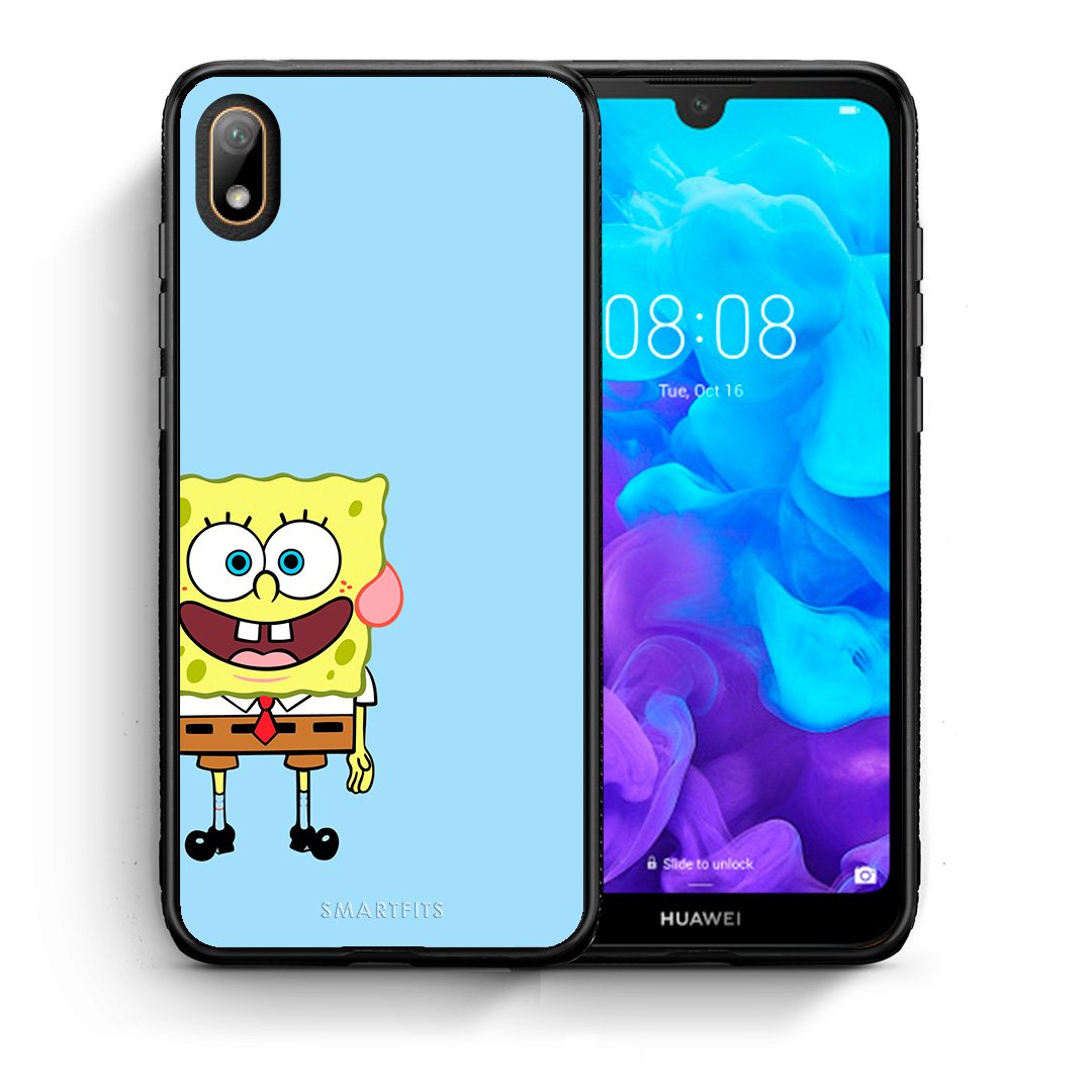 Θήκη Huawei Y5 2019 Friends Bob από τη Smartfits με σχέδιο στο πίσω μέρος και μαύρο περίβλημα | Huawei Y5 2019 Friends Bob case with colorful back and black bezels