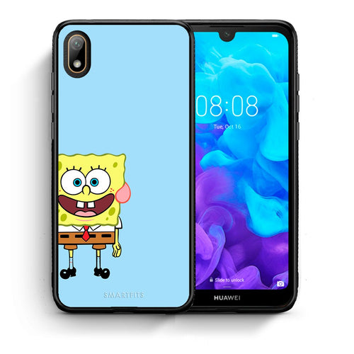 Θήκη Huawei Y5 2019 Friends Bob από τη Smartfits με σχέδιο στο πίσω μέρος και μαύρο περίβλημα | Huawei Y5 2019 Friends Bob case with colorful back and black bezels
