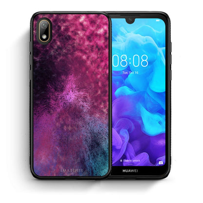 Θήκη Huawei Y5 2019 Aurora Galaxy από τη Smartfits με σχέδιο στο πίσω μέρος και μαύρο περίβλημα | Huawei Y5 2019 Aurora Galaxy case with colorful back and black bezels