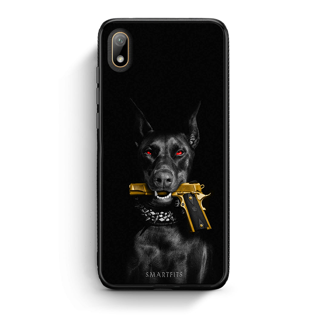 Huawei Y5 2019 Golden Gun Θήκη Αγίου Βαλεντίνου από τη Smartfits με σχέδιο στο πίσω μέρος και μαύρο περίβλημα | Smartphone case with colorful back and black bezels by Smartfits