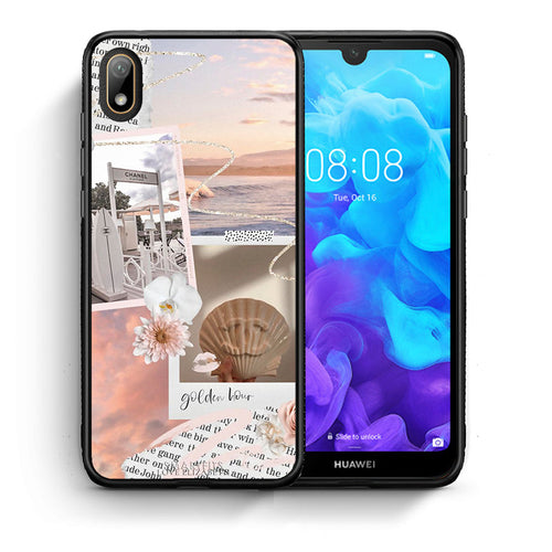 Θήκη Αγίου Βαλεντίνου Huawei Y5 2019 Golden Hour από τη Smartfits με σχέδιο στο πίσω μέρος και μαύρο περίβλημα | Huawei Y5 2019 Golden Hour case with colorful back and black bezels