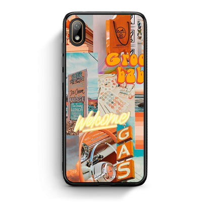 Huawei Y5 2019 Groovy Babe Θήκη Αγίου Βαλεντίνου από τη Smartfits με σχέδιο στο πίσω μέρος και μαύρο περίβλημα | Smartphone case with colorful back and black bezels by Smartfits
