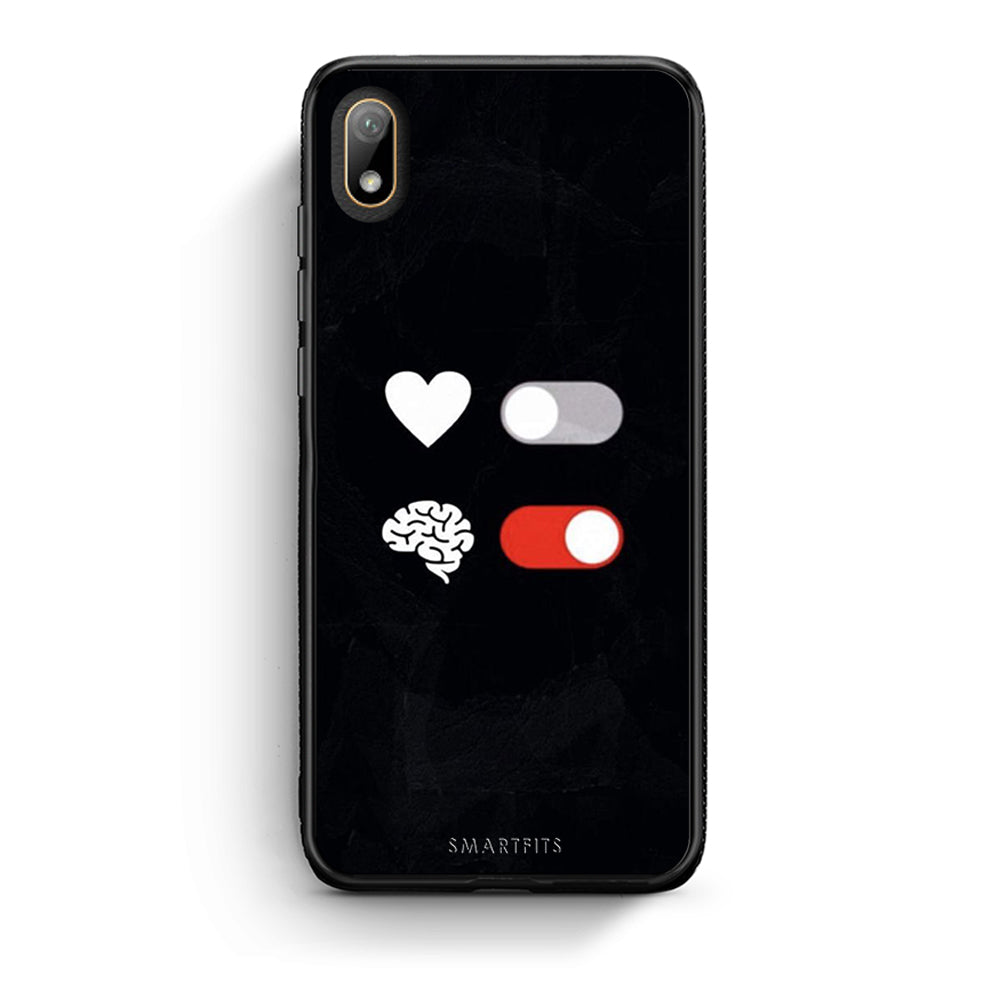Huawei Y5 2019 Heart Vs Brain Θήκη Αγίου Βαλεντίνου από τη Smartfits με σχέδιο στο πίσω μέρος και μαύρο περίβλημα | Smartphone case with colorful back and black bezels by Smartfits