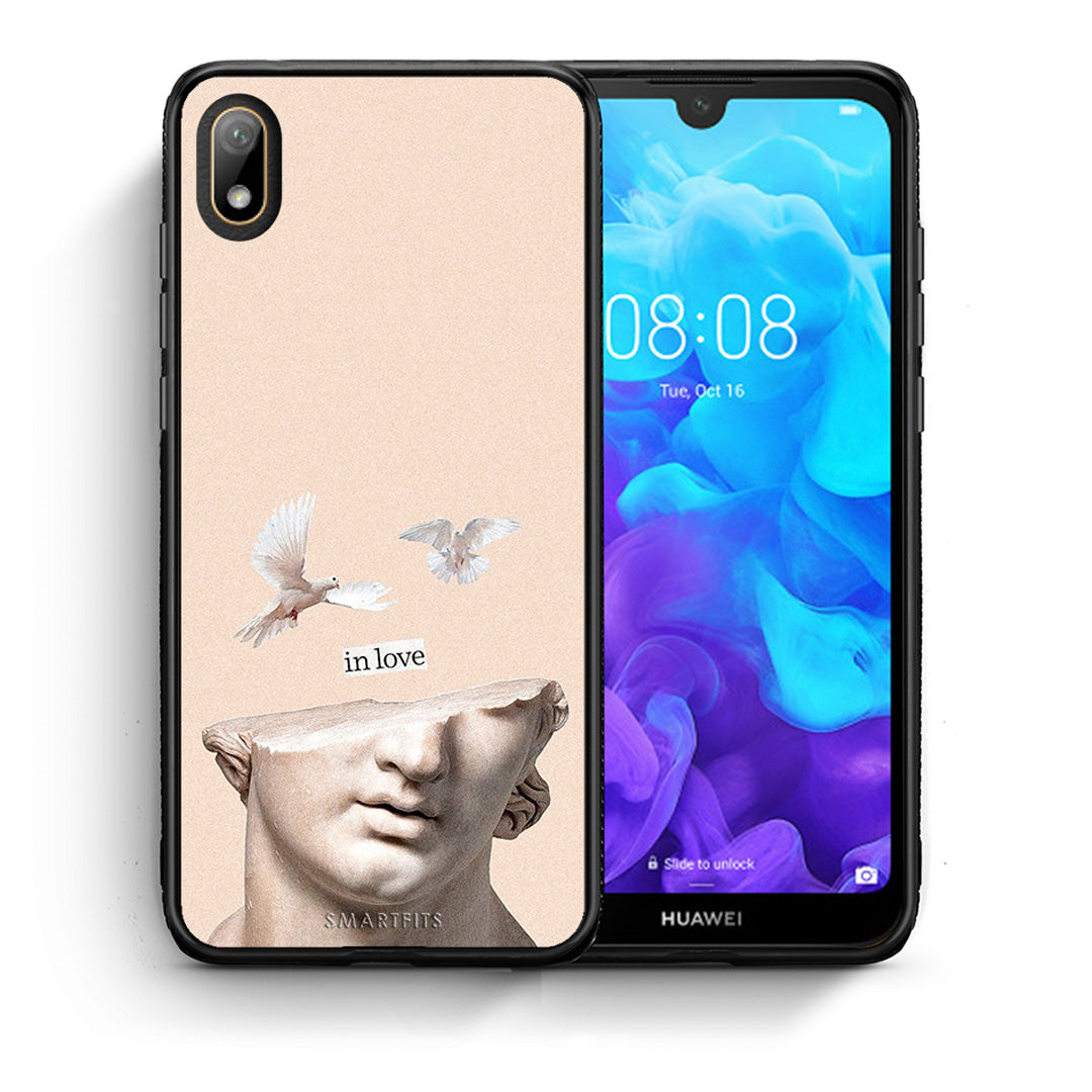 Θήκη Huawei Y5 2019 In Love από τη Smartfits με σχέδιο στο πίσω μέρος και μαύρο περίβλημα | Huawei Y5 2019 In Love case with colorful back and black bezels