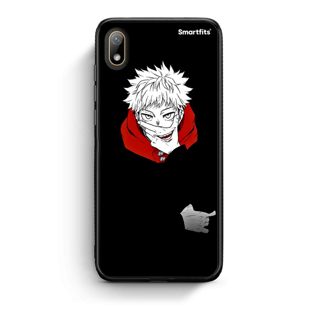 Huawei Y5 2019 Itadori Anime θήκη από τη Smartfits με σχέδιο στο πίσω μέρος και μαύρο περίβλημα | Smartphone case with colorful back and black bezels by Smartfits
