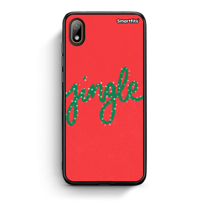 Huawei Y5 2019 Jingle Xmas θήκη από τη Smartfits με σχέδιο στο πίσω μέρος και μαύρο περίβλημα | Smartphone case with colorful back and black bezels by Smartfits