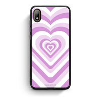 Thumbnail for Huawei Y5 2019 Lilac Hearts θήκη από τη Smartfits με σχέδιο στο πίσω μέρος και μαύρο περίβλημα | Smartphone case with colorful back and black bezels by Smartfits
