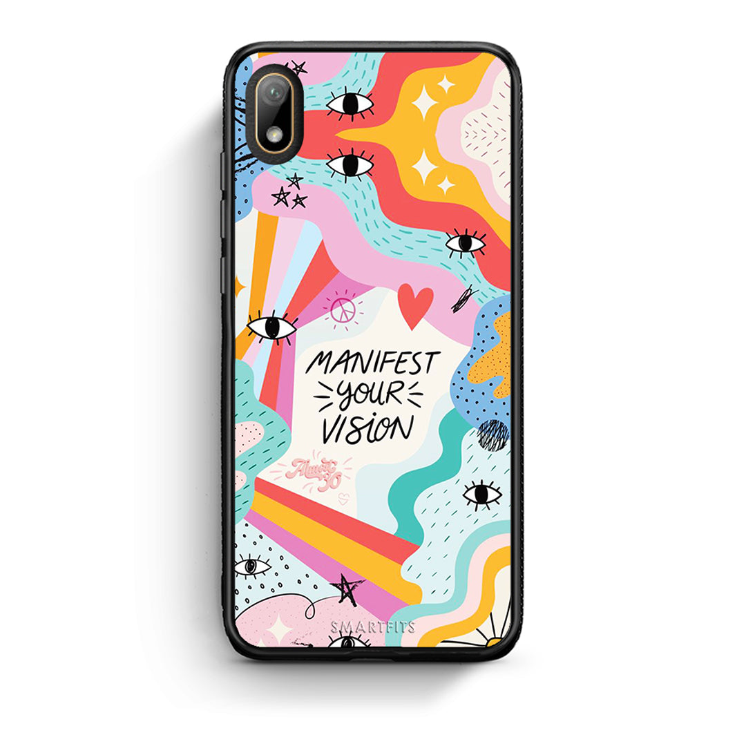 Huawei Y5 2019 Manifest Your Vision θήκη από τη Smartfits με σχέδιο στο πίσω μέρος και μαύρο περίβλημα | Smartphone case with colorful back and black bezels by Smartfits