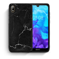 Thumbnail for Θήκη Huawei Y5 2019 Marble Black από τη Smartfits με σχέδιο στο πίσω μέρος και μαύρο περίβλημα | Huawei Y5 2019 Marble Black case with colorful back and black bezels