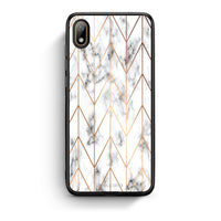 Thumbnail for 44 - Huawei Y5 2019 Gold Geometric Marble case, cover, bumper