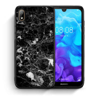 Thumbnail for Θήκη Huawei Y5 2019 Male Marble από τη Smartfits με σχέδιο στο πίσω μέρος και μαύρο περίβλημα | Huawei Y5 2019 Male Marble case with colorful back and black bezels