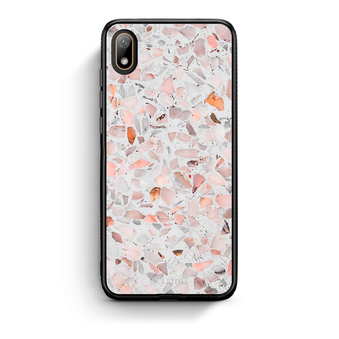 Huawei Y5 2019 Marble Terrazzo θήκη από τη Smartfits με σχέδιο στο πίσω μέρος και μαύρο περίβλημα | Smartphone case with colorful back and black bezels by Smartfits