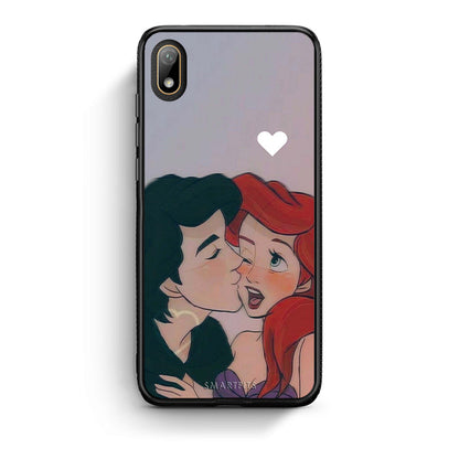 Huawei Y5 2019 Mermaid Love Θήκη Αγίου Βαλεντίνου από τη Smartfits με σχέδιο στο πίσω μέρος και μαύρο περίβλημα | Smartphone case with colorful back and black bezels by Smartfits