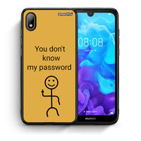 Thumbnail for Θήκη Huawei Y5 2019 My Password από τη Smartfits με σχέδιο στο πίσω μέρος και μαύρο περίβλημα | Huawei Y5 2019 My Password case with colorful back and black bezels