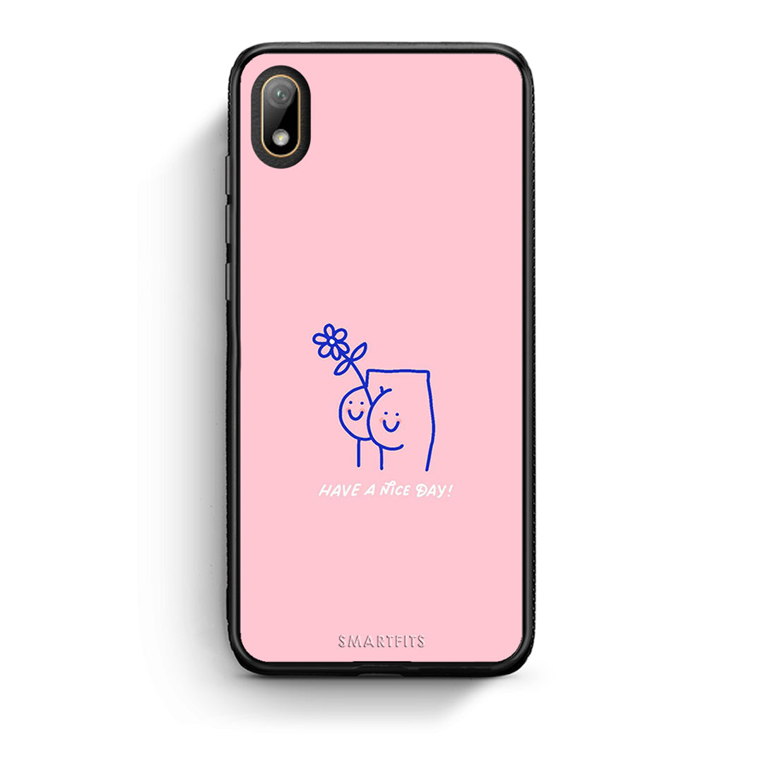 Huawei Y5 2019 Nice Day θήκη από τη Smartfits με σχέδιο στο πίσω μέρος και μαύρο περίβλημα | Smartphone case with colorful back and black bezels by Smartfits