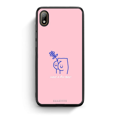 Huawei Y5 2019 Nice Day θήκη από τη Smartfits με σχέδιο στο πίσω μέρος και μαύρο περίβλημα | Smartphone case with colorful back and black bezels by Smartfits