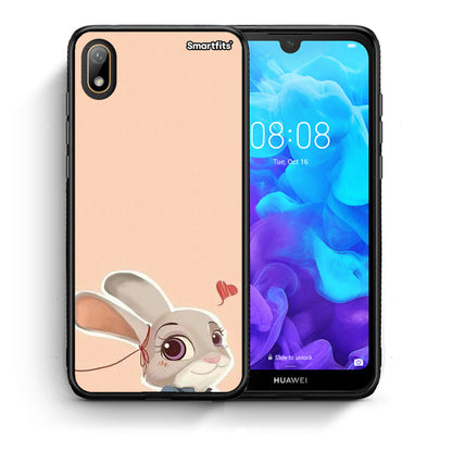 Θήκη Huawei Y5 2019 Nick Wilde And Judy Hopps Love 2 από τη Smartfits με σχέδιο στο πίσω μέρος και μαύρο περίβλημα | Huawei Y5 2019 Nick Wilde And Judy Hopps Love 2 case with colorful back and black bezels