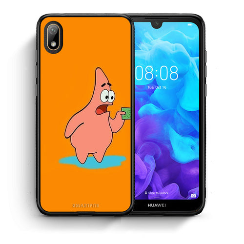 Θήκη Αγίου Βαλεντίνου Huawei Y5 2019 No Money 1 από τη Smartfits με σχέδιο στο πίσω μέρος και μαύρο περίβλημα | Huawei Y5 2019 No Money 1 case with colorful back and black bezels