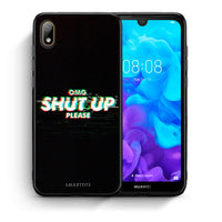 Thumbnail for Θήκη Huawei Y5 2019 OMG ShutUp από τη Smartfits με σχέδιο στο πίσω μέρος και μαύρο περίβλημα | Huawei Y5 2019 OMG ShutUp case with colorful back and black bezels