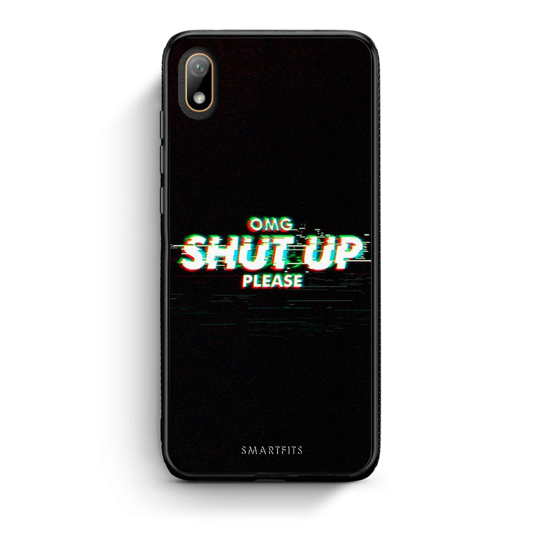 Huawei Y5 2019 OMG ShutUp θήκη από τη Smartfits με σχέδιο στο πίσω μέρος και μαύρο περίβλημα | Smartphone case with colorful back and black bezels by Smartfits