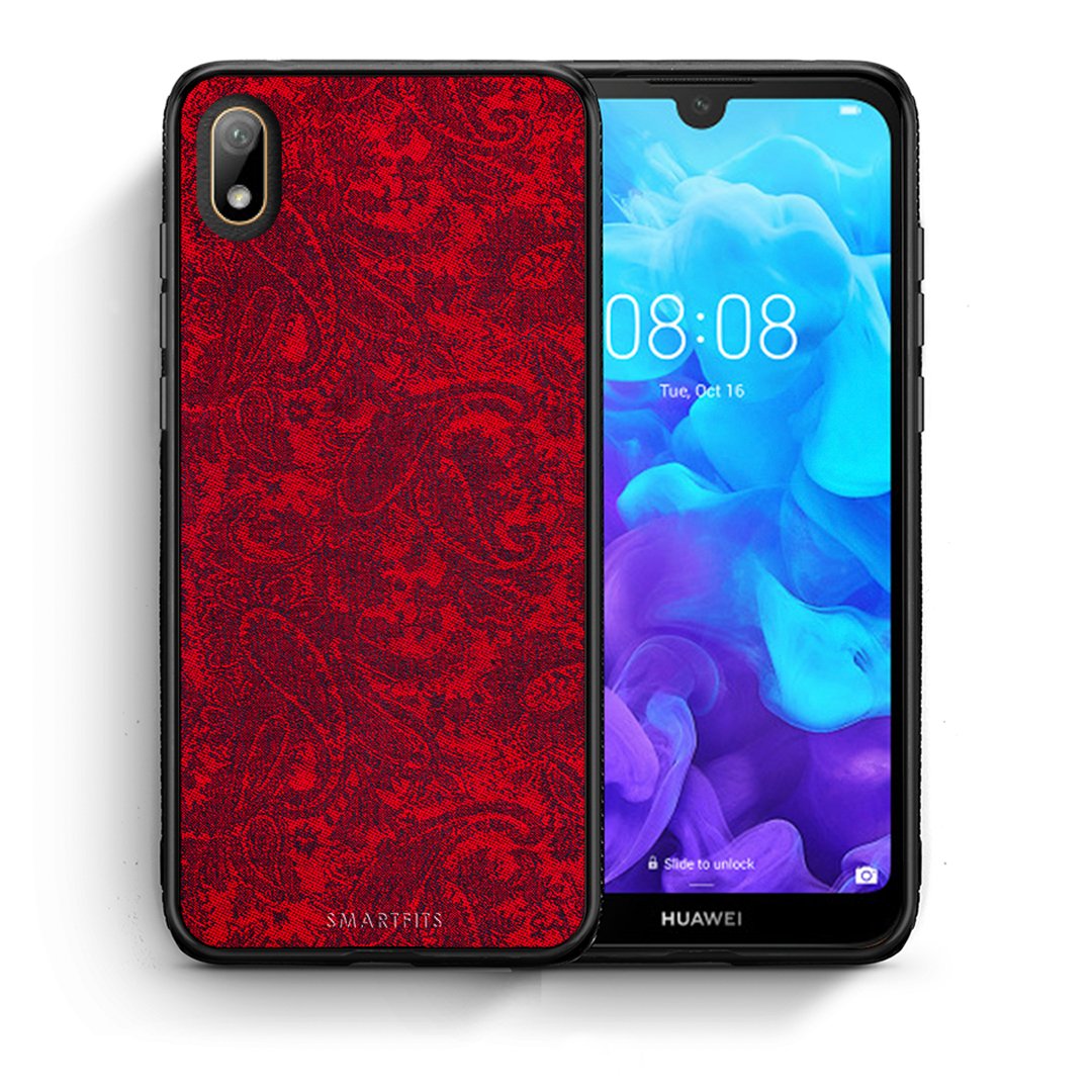 Θήκη Huawei Y5 2019 Paisley Cashmere από τη Smartfits με σχέδιο στο πίσω μέρος και μαύρο περίβλημα | Huawei Y5 2019 Paisley Cashmere case with colorful back and black bezels