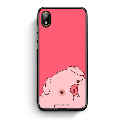 Huawei Y5 2019 Pig Love 1 Θήκη Αγίου Βαλεντίνου από τη Smartfits με σχέδιο στο πίσω μέρος και μαύρο περίβλημα | Smartphone case with colorful back and black bezels by Smartfits