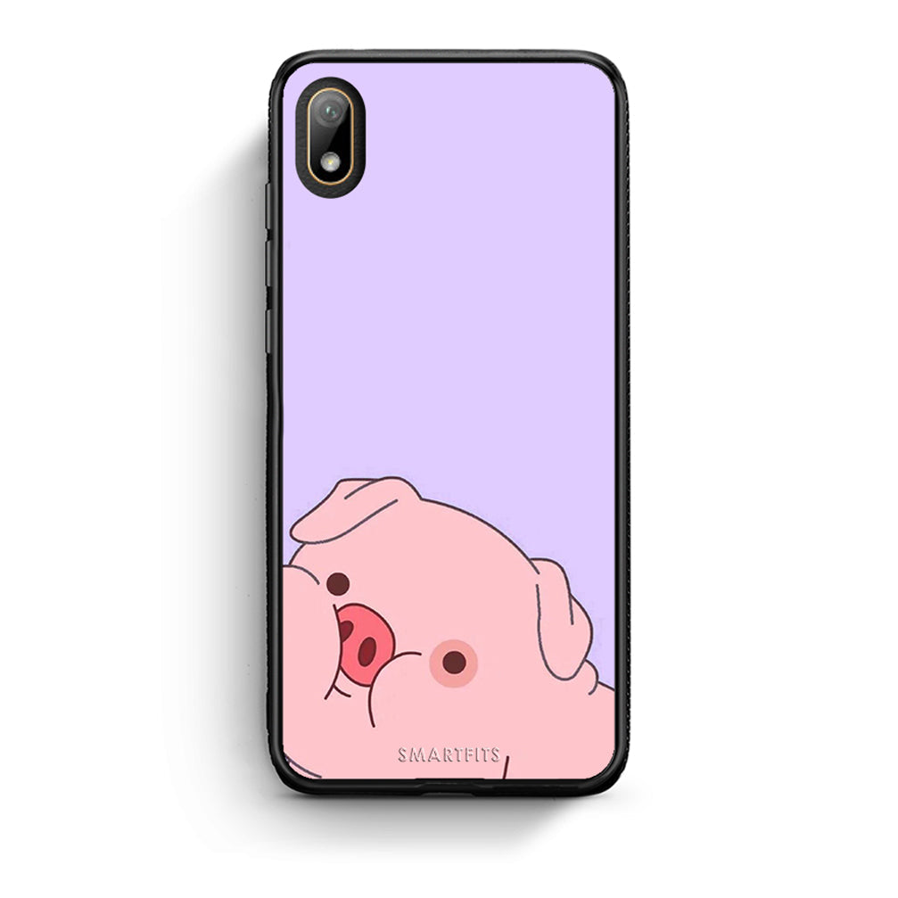 Huawei Y5 2019 Pig Love 2 Θήκη Αγίου Βαλεντίνου από τη Smartfits με σχέδιο στο πίσω μέρος και μαύρο περίβλημα | Smartphone case with colorful back and black bezels by Smartfits